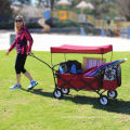 Easygowagon Folding Collapsible Utility Wagon Fits in Trunk of Standard Car Red